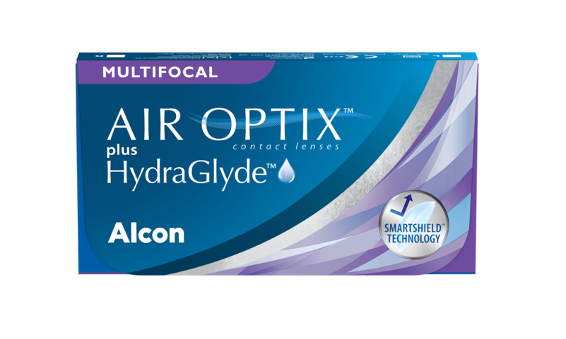 AIR OPTIX™ PLUS HYDRAGLYDE™  MULTIFOCAL contact lens pack shot